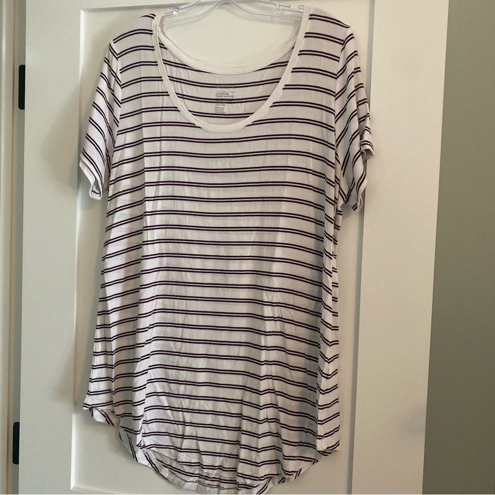 [#46] Striped White Shirt
